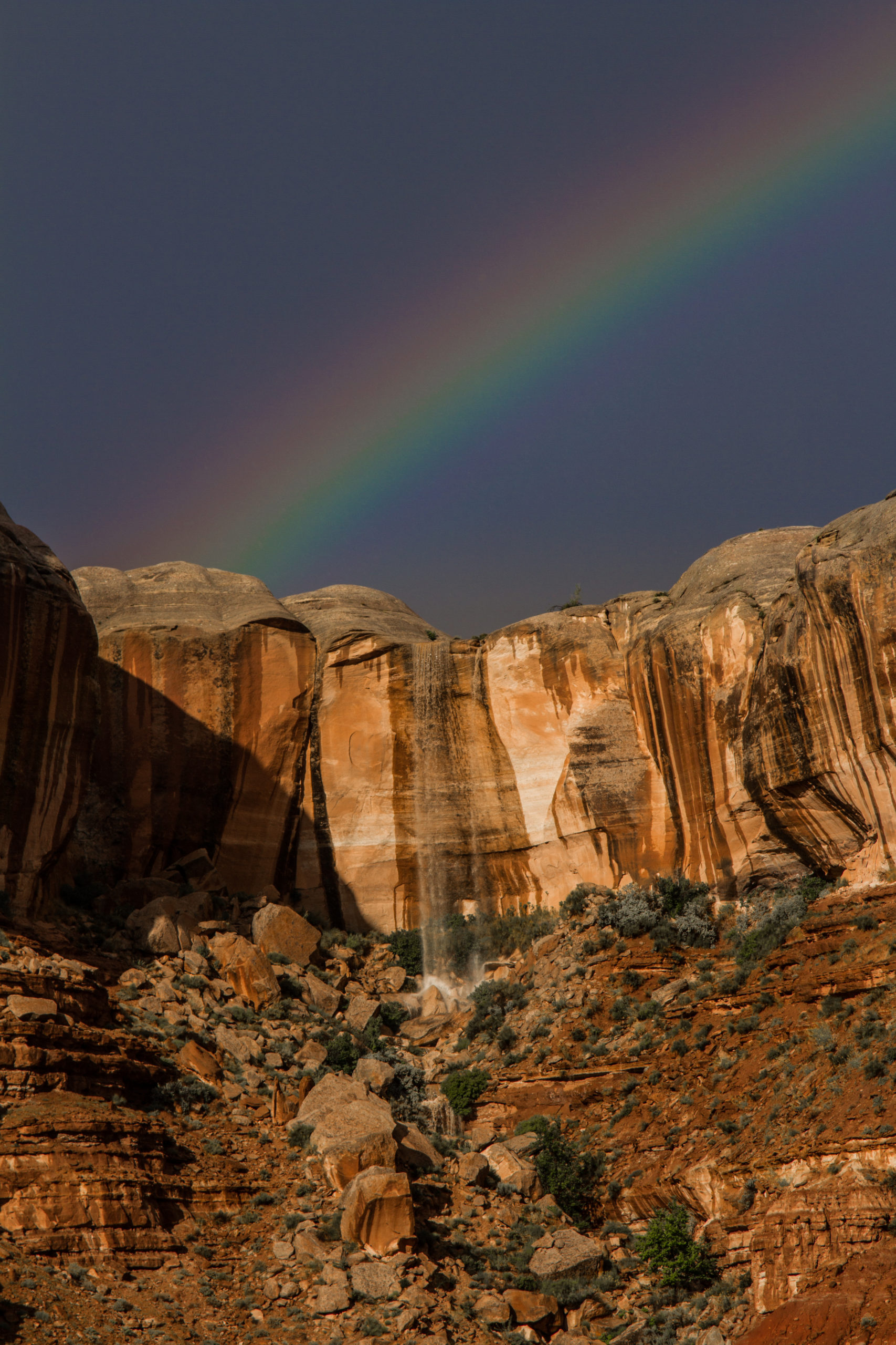 Bluff bench waterfall rainbow 1 scaled