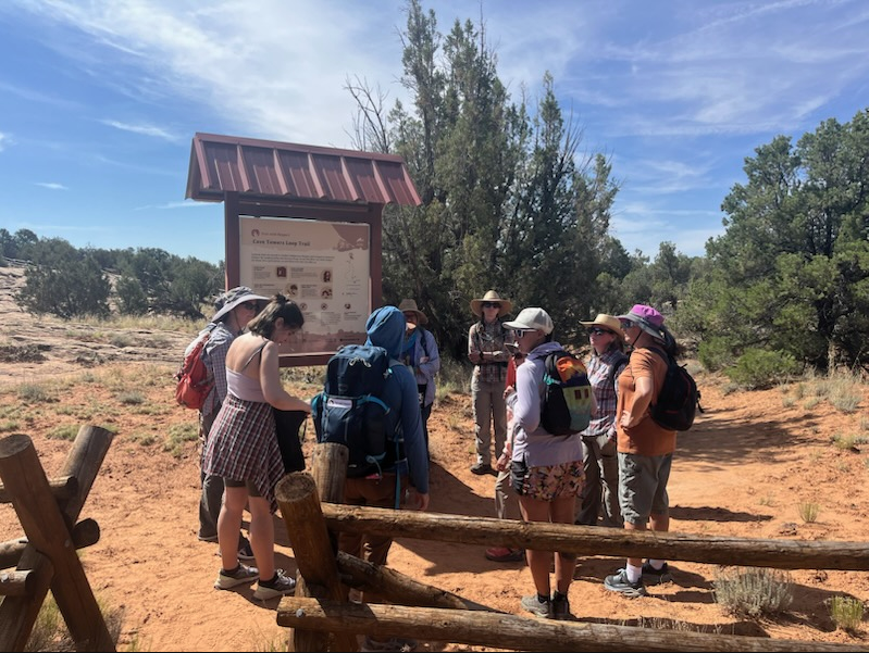 Project Archaeology 2025 Cave Towers group at trailhead