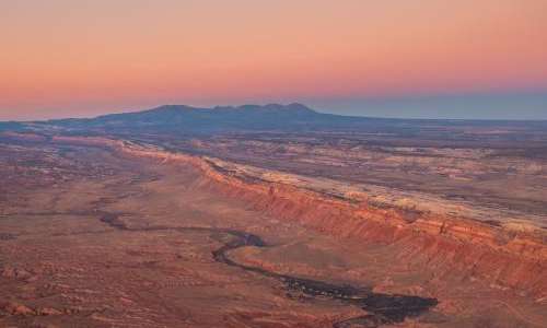 Comb Ridge and Abajos in Warm Twilight Large